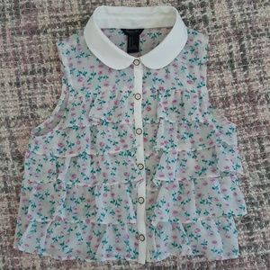 *FOREVER 21 GIRLS BUTTON DOWN TANK/BLOUSE*